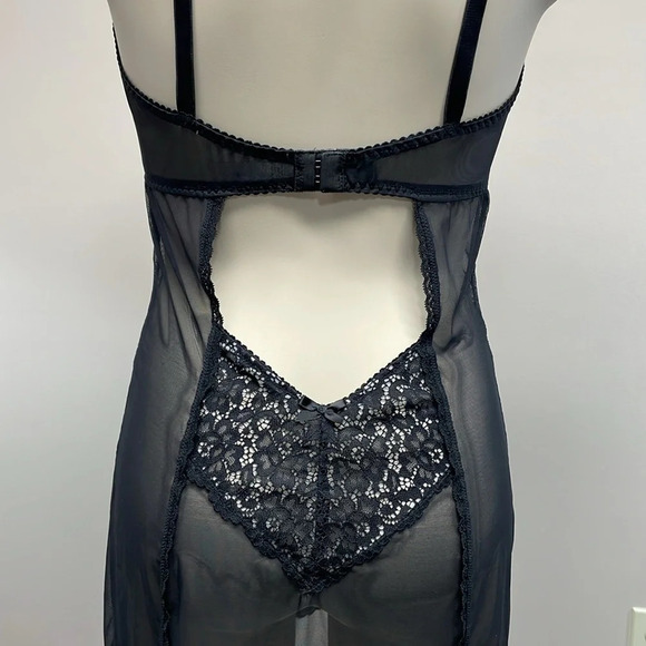 Victoria’s Secret Slip Dress Lingerie Sheer Lace Lined Demi Bra Bustier 36D - Picture 6 of 16
